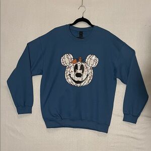 NEW Blue Graphic Floral Mouse Unisex Sweatshirt